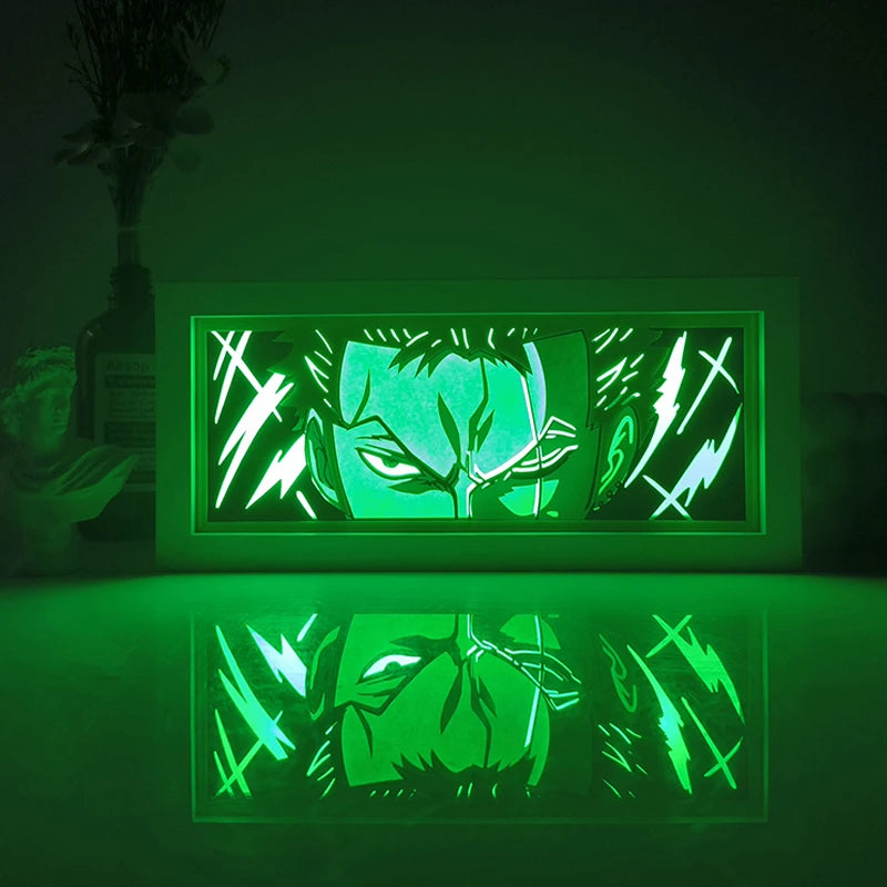 Dragon Ball Anime Series Paper-Cut Light Room Bedroom Night Light Remote Control Colorful Light Box Atmosphere Light