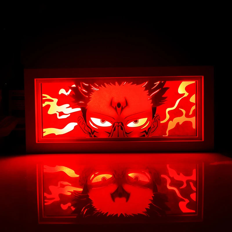 Dragon Ball Anime Series Paper-Cut Light Room Bedroom Night Light Remote Control Colorful Light Box Atmosphere Light