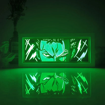 Dragon Ball Anime Series Paper-Cut Light Room Bedroom Night Light Remote Control Colorful Light Box Atmosphere Light